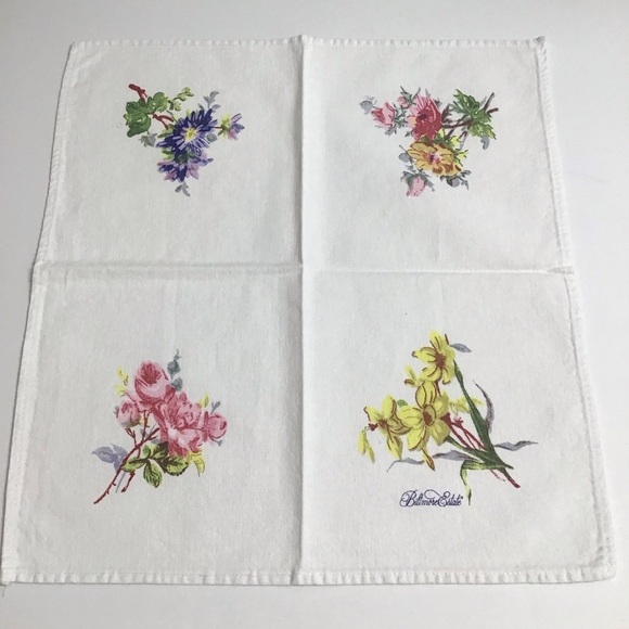 Biltmore Estate Cloth Napkins SET OF 3 Floral Napkins Thick Cotton Bread Basket - Picture 3 of 12